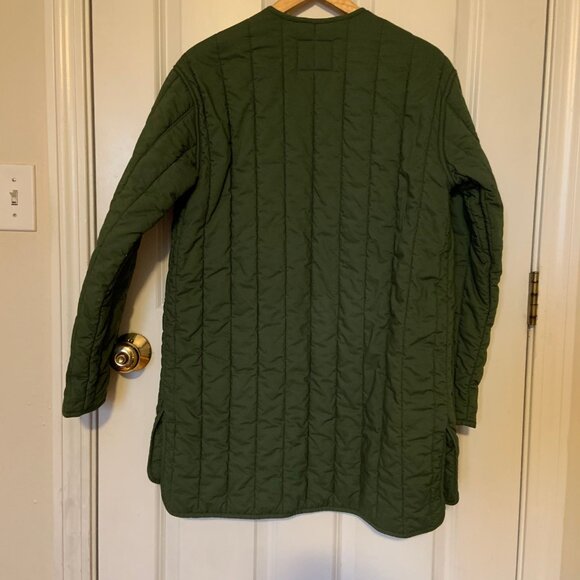 Everlane Cotton Quilted Jacket Green Small - Picture 2 of 4
